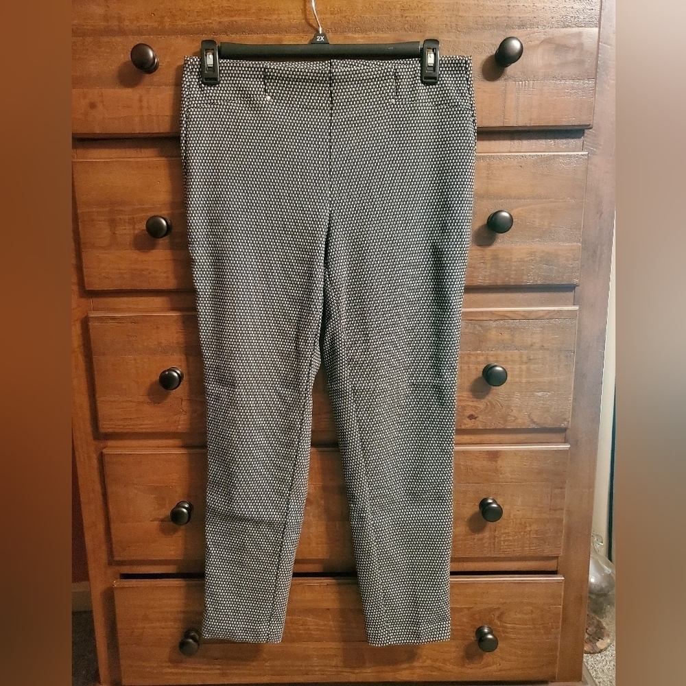 RAFAELLA Black & Tan Comfort Slim Ankle Length Pants Size 12